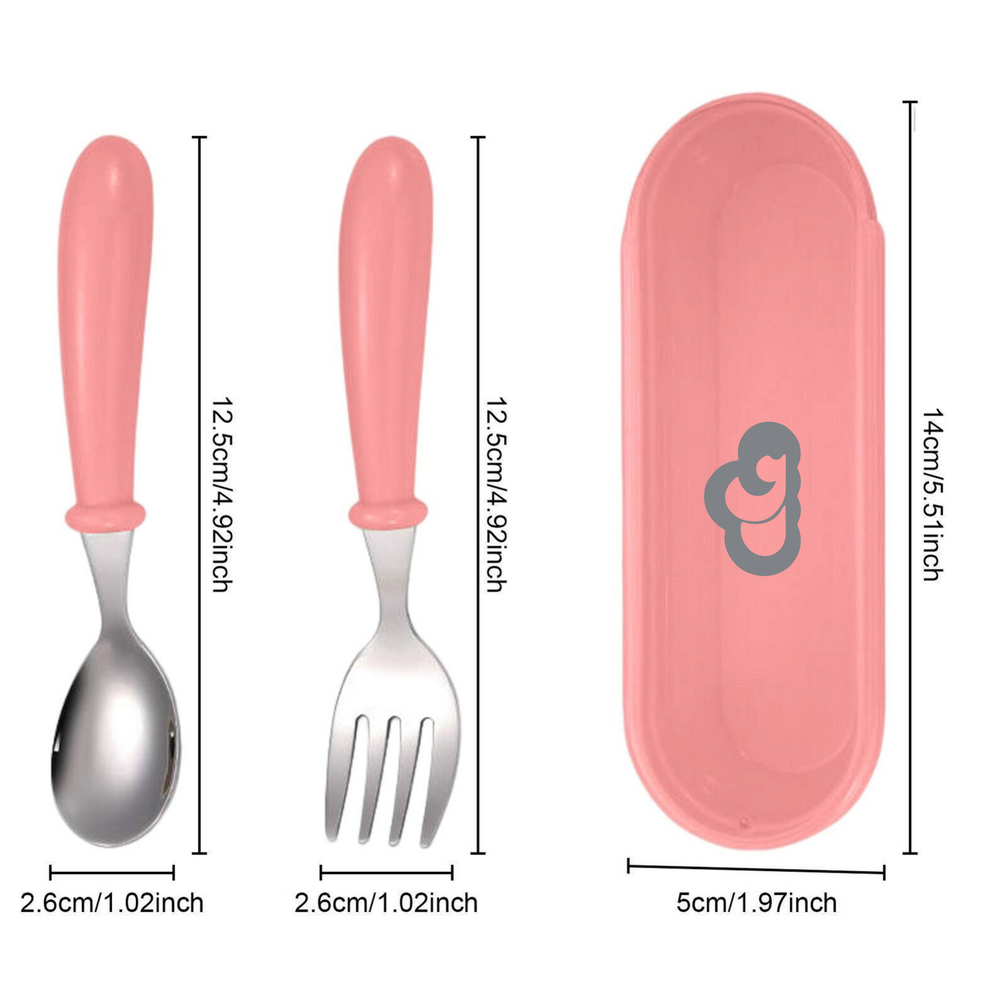 Toddler Spoon & Fork Set -SS304-