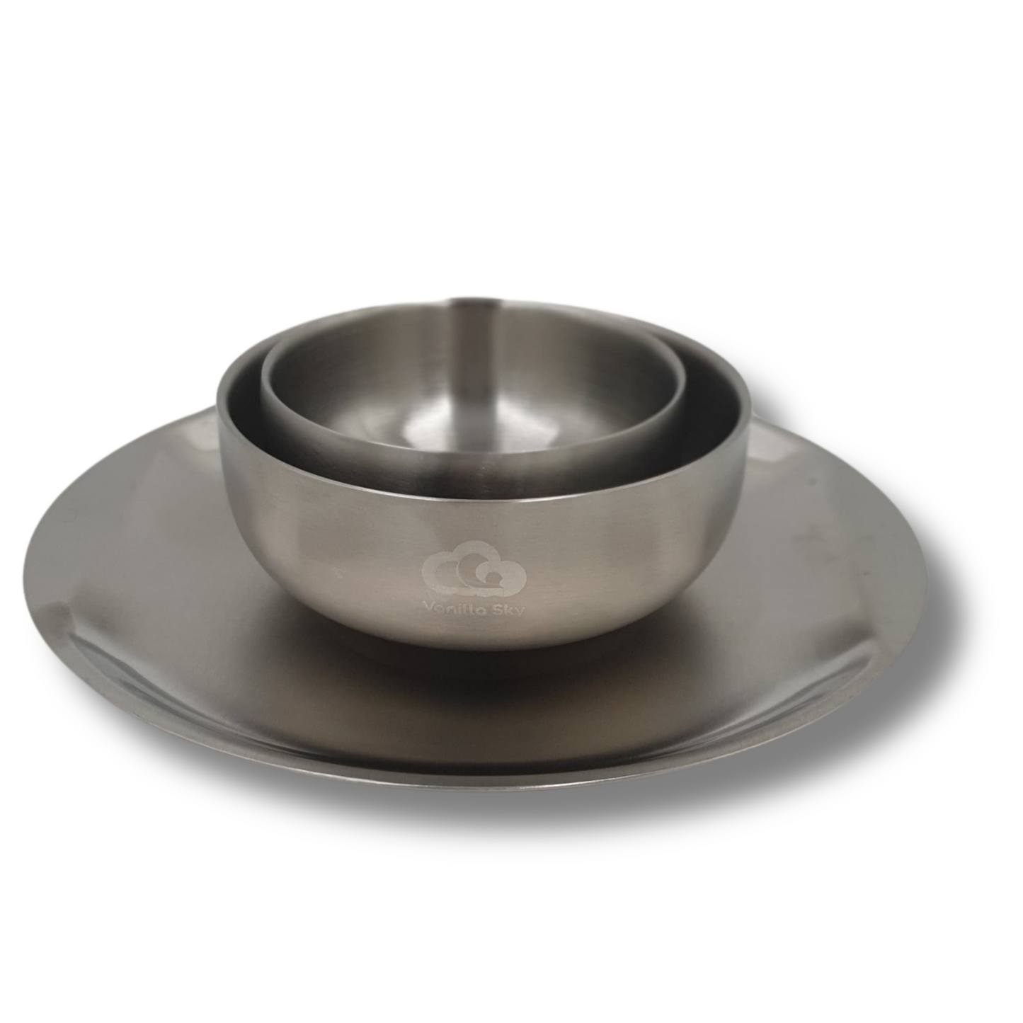 Classic Steel Dish – Premium 23 cm Stainless Steel Plate