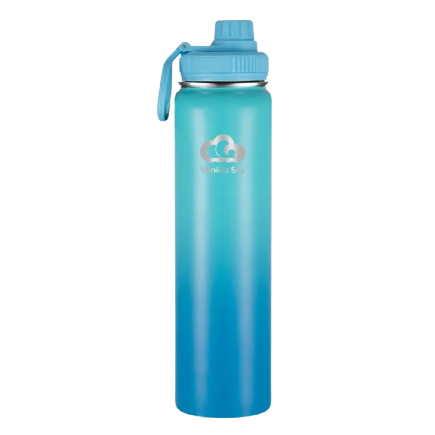 750 ml Stainless Steel Insulated Bottle – Leak-Proof, Double Wall with Straw Lid, Brush & Silicone Boot