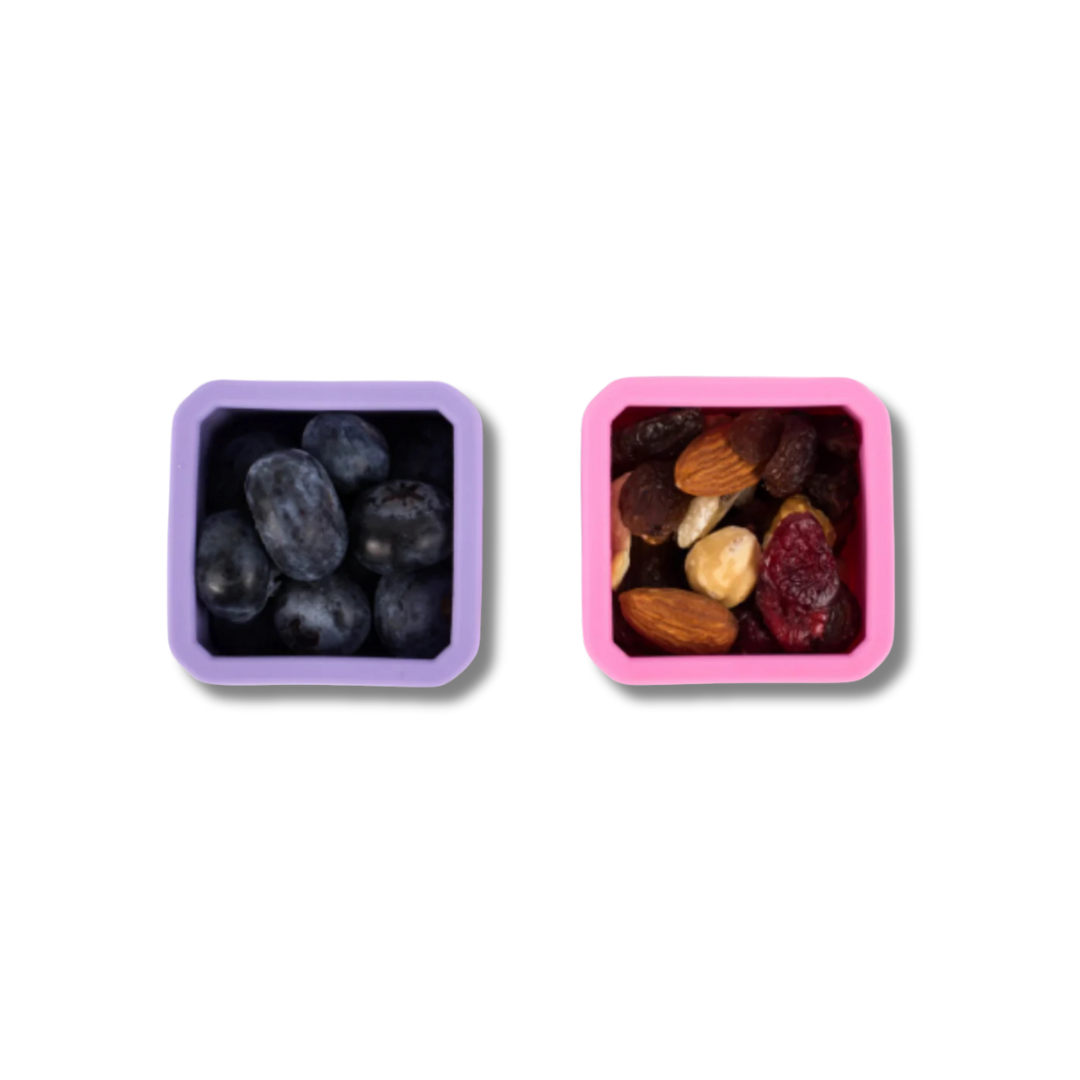 Silicone Lunch Box Dividers – 2-Piece Set (Square & Rectangular) for Organized Meals
