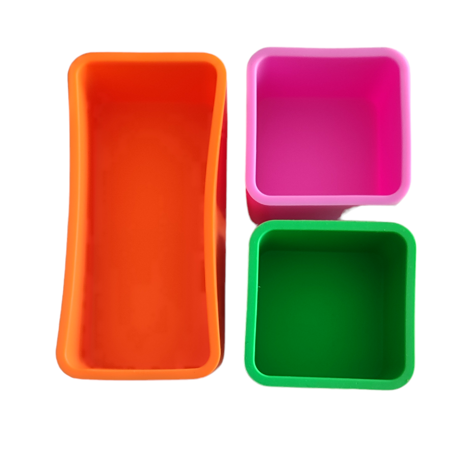 Silicone Lunch Box Dividers – 2-Piece Set (Square & Rectangular) for Organized Meals