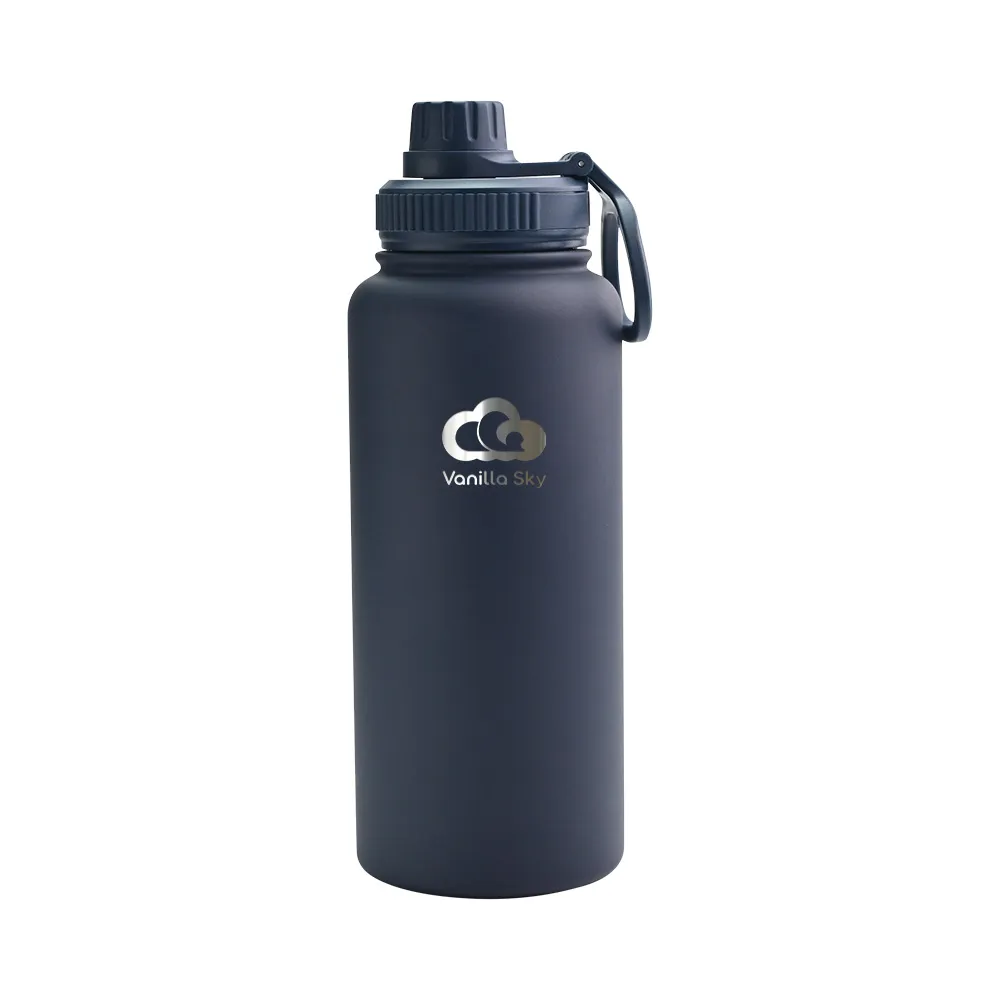 1L Stainless Steel Double Wall Insulated Vacuum Flask - BPA-Free & Durable with free silicone boot