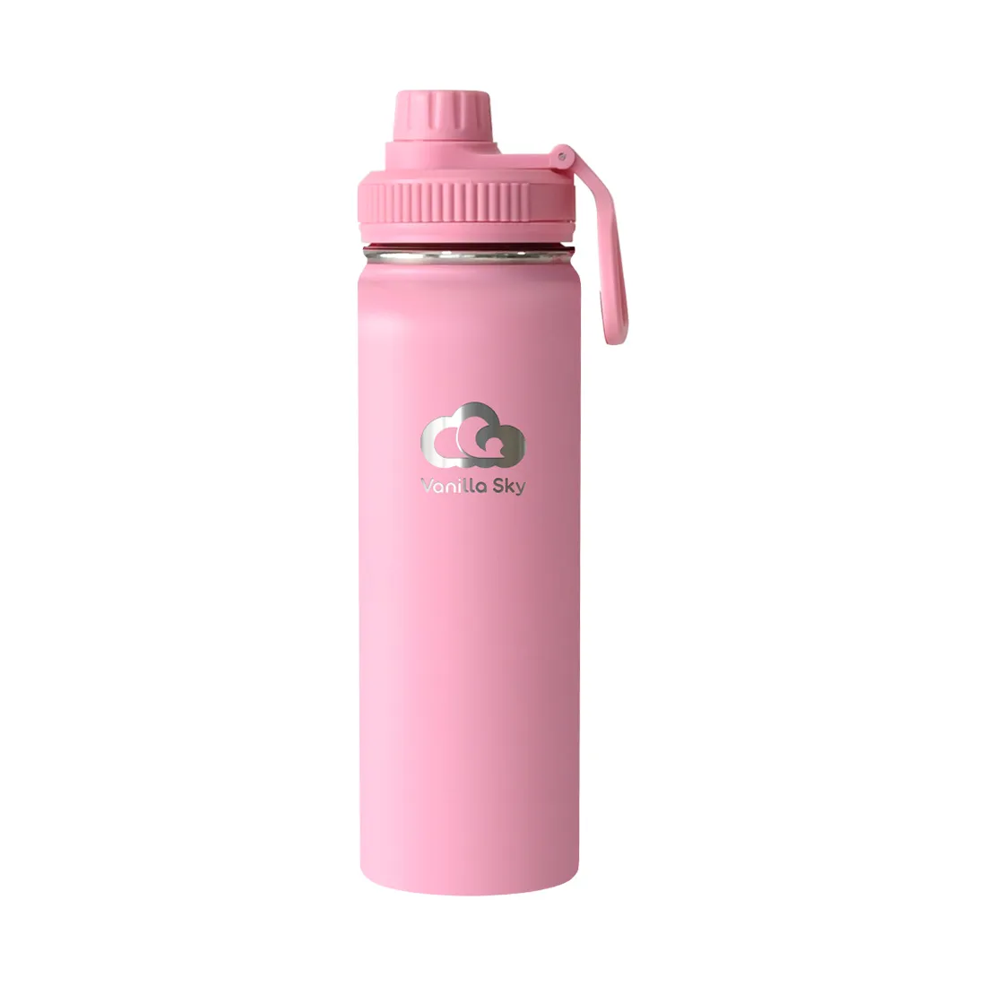 650 ml - Sunny Skies - Stainless Steel Bottle with Colorful Loop Lid