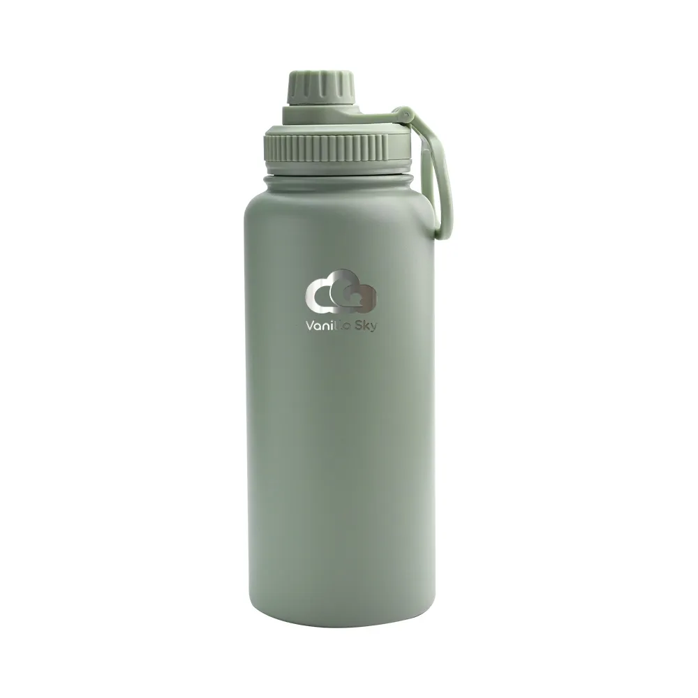 1L Stainless Steel Double Wall Insulated Vacuum Flask - BPA-Free & Durable with free silicone boot