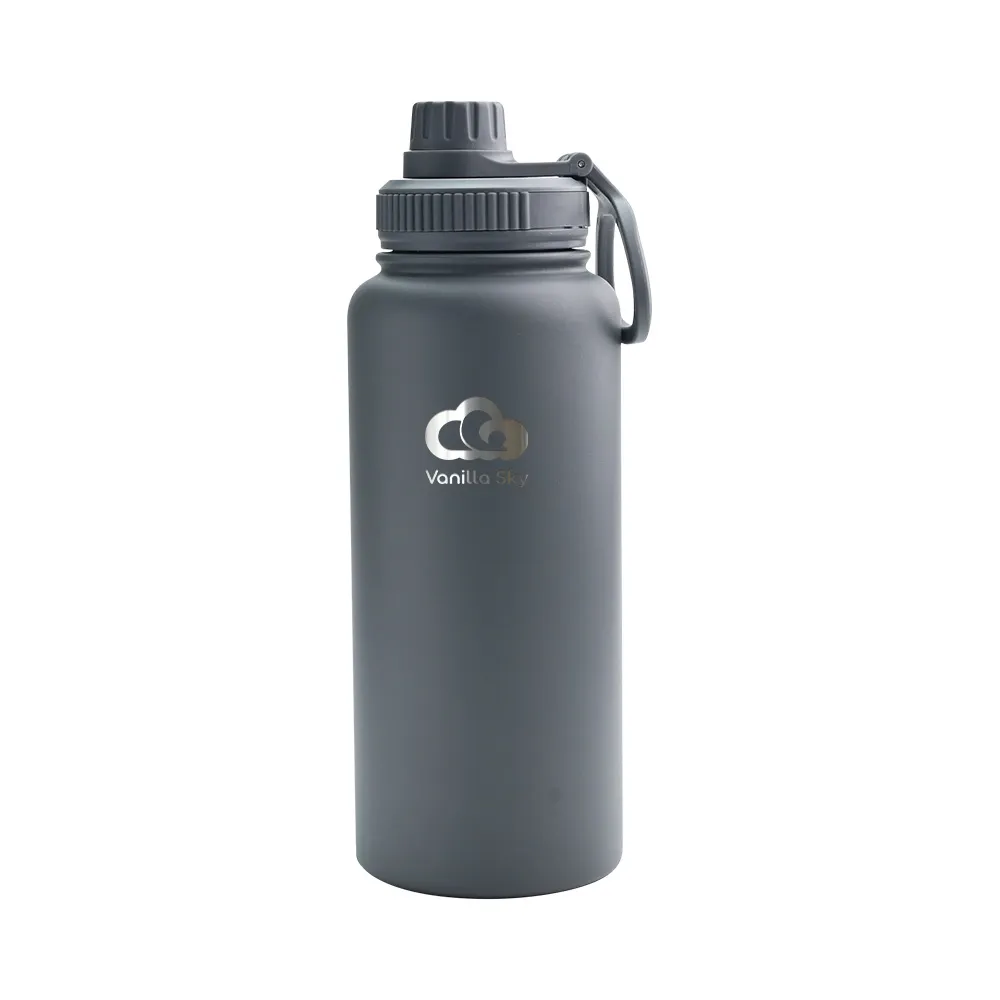 1L Stainless Steel Double Wall Insulated Vacuum Flask - BPA-Free & Durable with free silicone boot