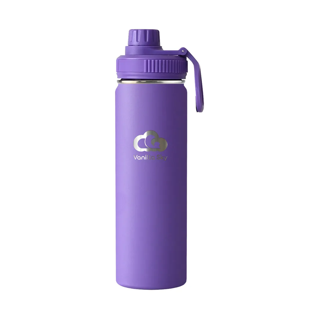 650 ml - Sunny Skies - Stainless Steel Bottle with Colorful Loop Lid