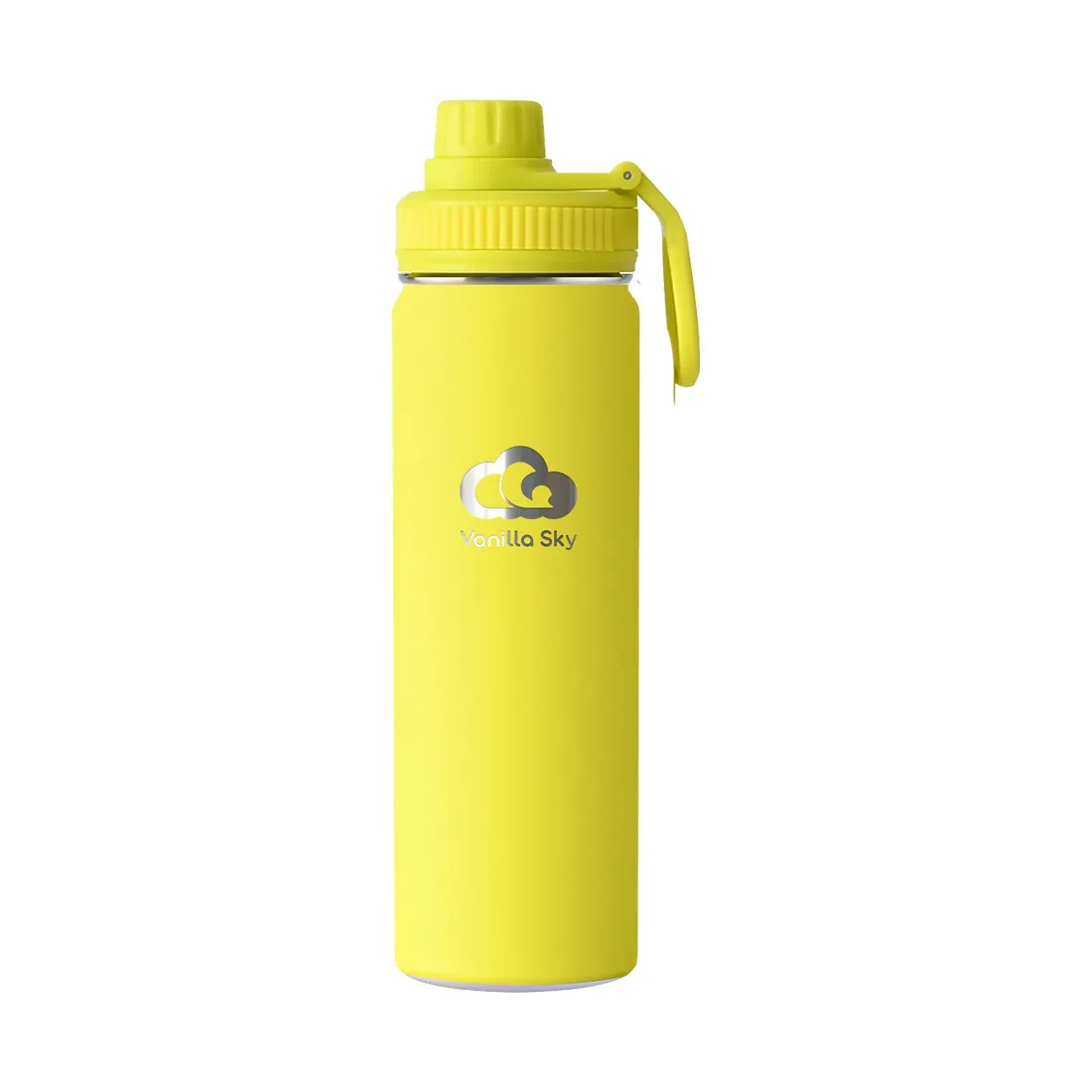 650 ml - Sunny Skies - Stainless Steel Bottle with Colorful Loop Lid