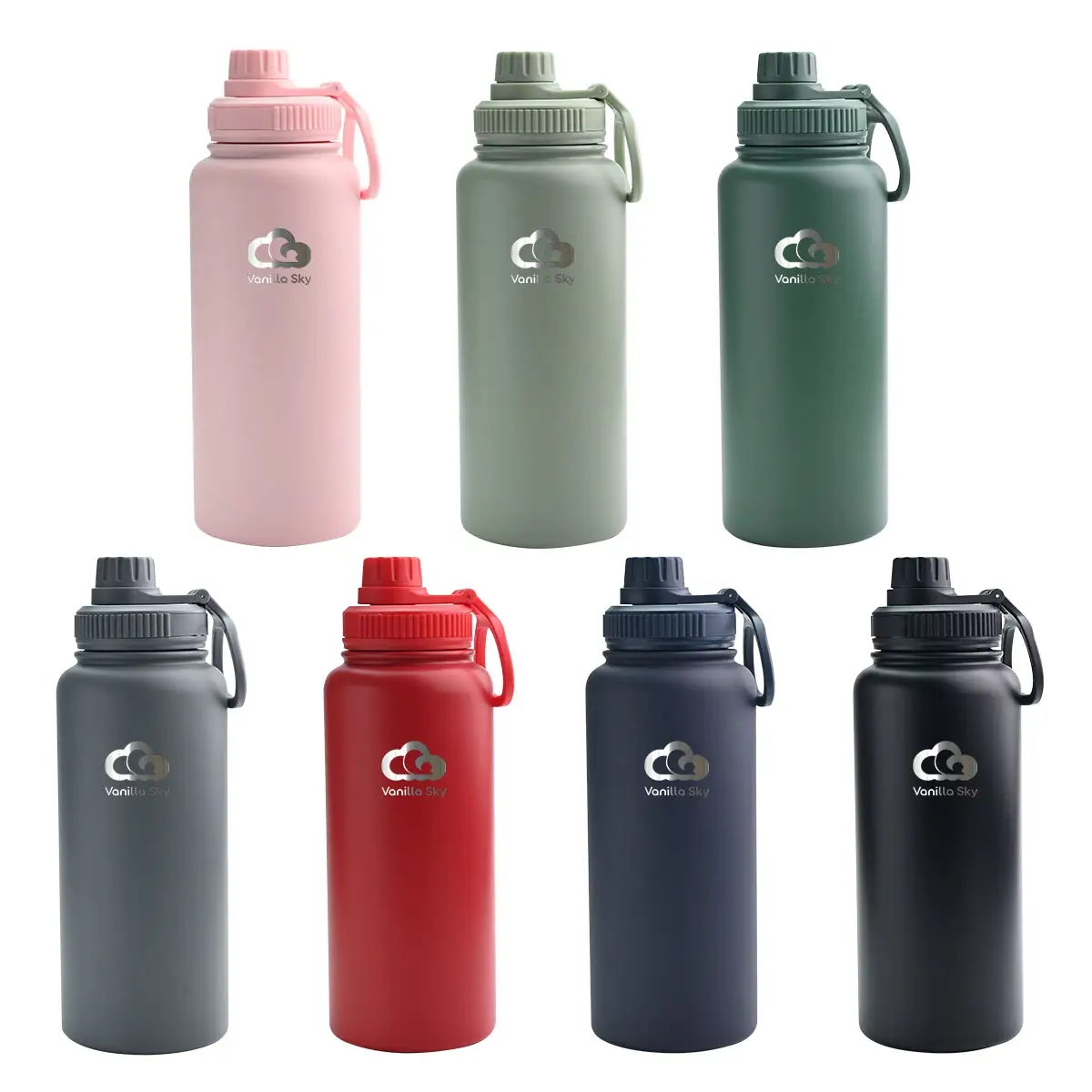 1L Stainless Steel Double Wall Insulated Vacuum Flask - BPA-Free & Durable with free silicone boot