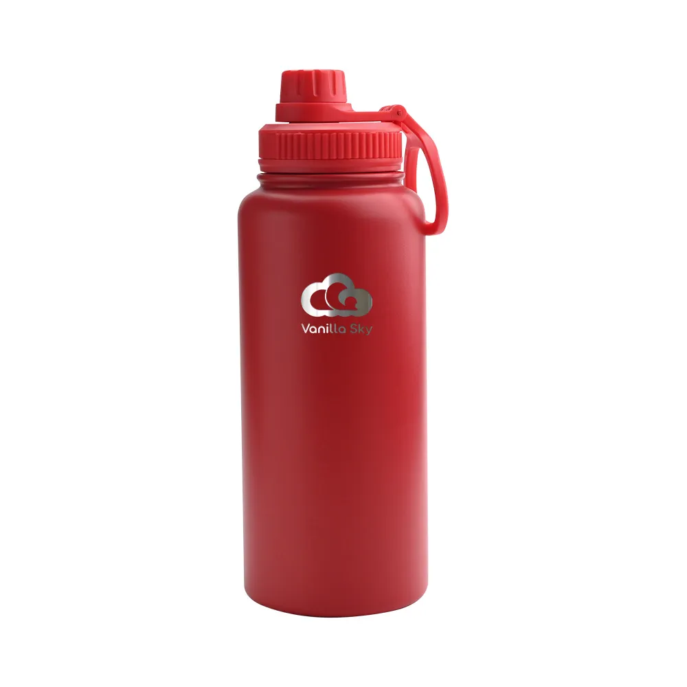 1L Stainless Steel Double Wall Insulated Vacuum Flask - BPA-Free & Durable with free silicone boot