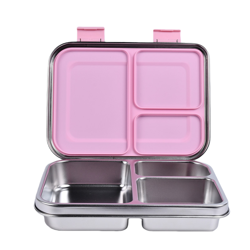 Stainless Steel Bento Lunch Box – 3 Compartments – 1000 ml Capacity
