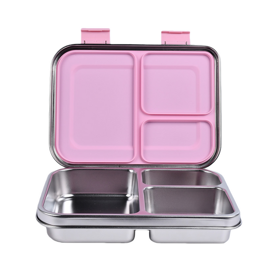 Stainless Steel Bento Lunch Box – 3 Compartments – 1000 ml Capacity