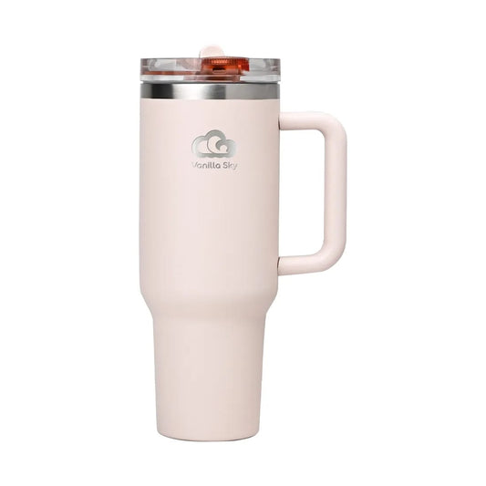 Vanilla Sky 1.2L FlipStraw Tumbler – Leak-Resistant Lid - Silicone Boot included