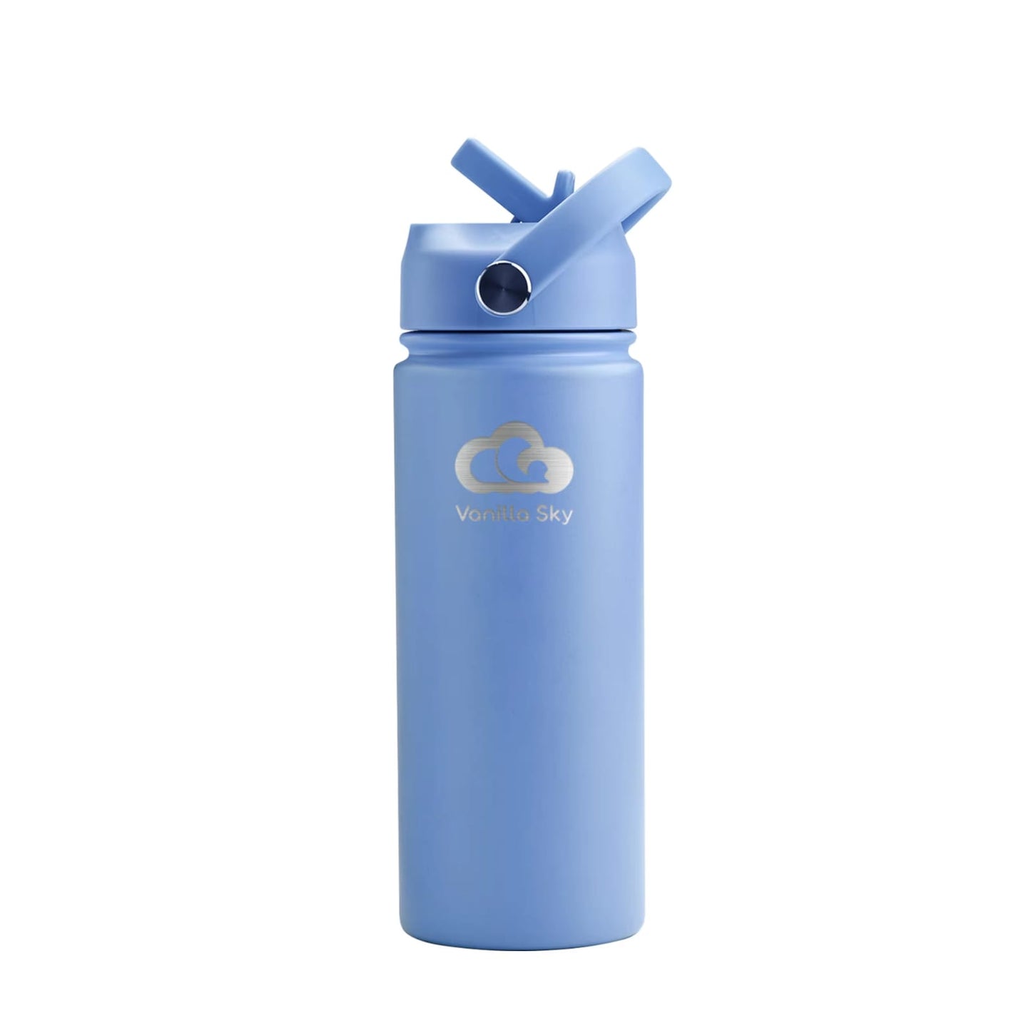 530 ml Stainless Steel Reusable Drink Bottle with Straw Lid – Includes Spare Straw Lid & Silicone Boot – Multiple Colors