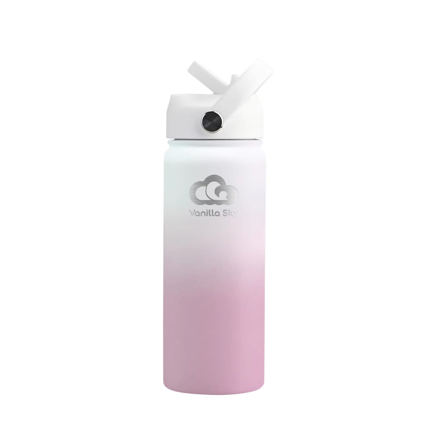 530 ml Stainless Steel Reusable Drink Bottle with Straw Lid – Includes Spare Straw Lid & Silicone Boot – Multiple Colors