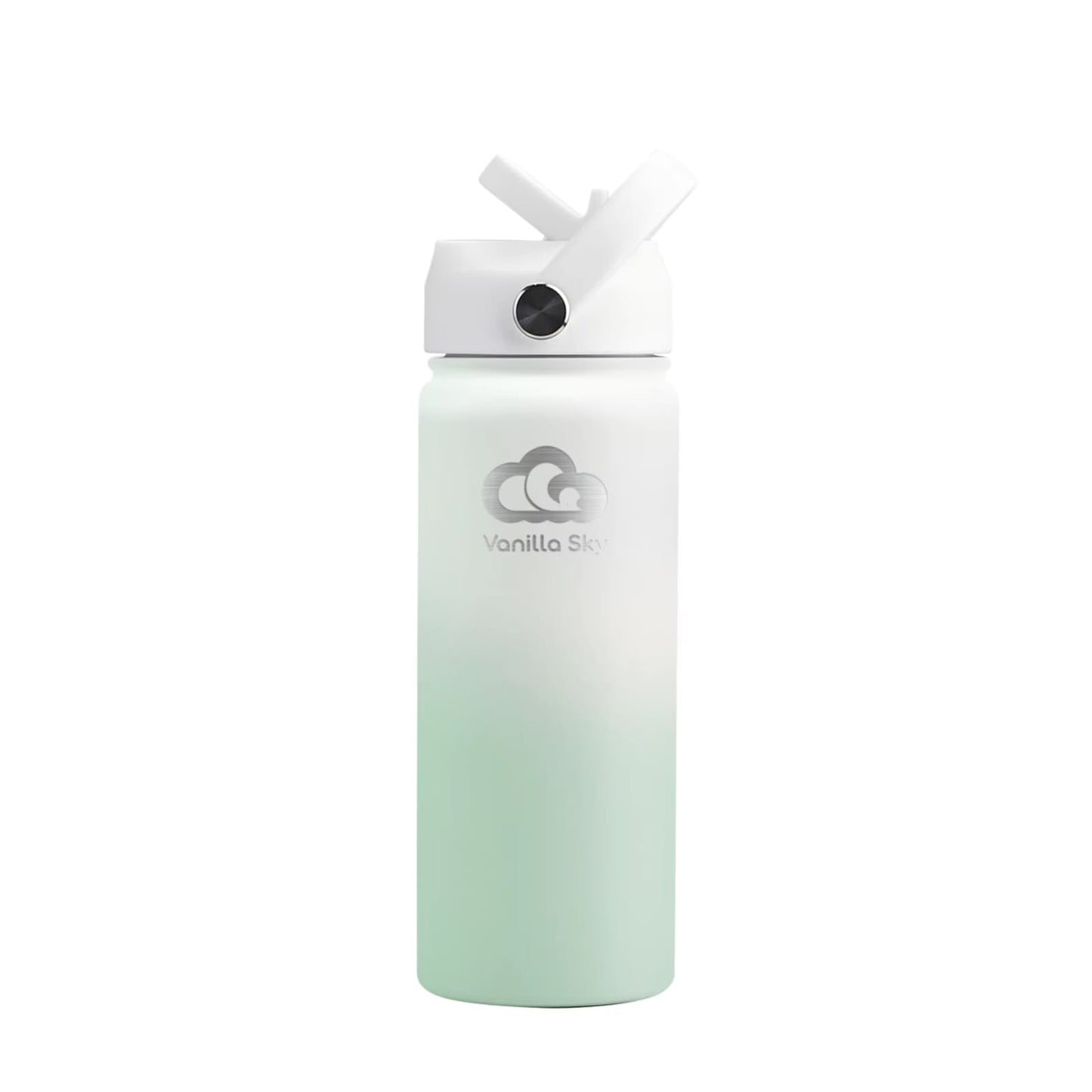 530 ml Stainless Steel Reusable Drink Bottle with Straw Lid – Includes Spare Straw Lid & Silicone Boot – Multiple Colors