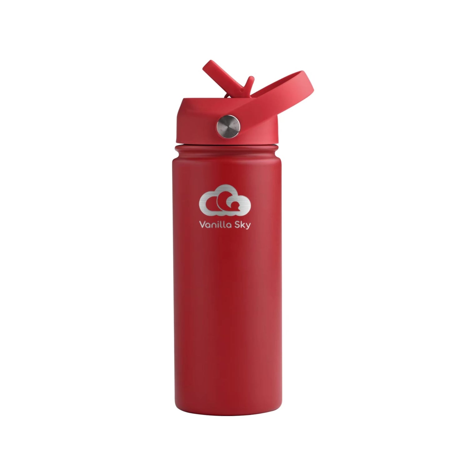 530 ml Stainless Steel Reusable Drink Bottle with Straw Lid – Includes Spare Straw Lid & Silicone Boot – Multiple Colors