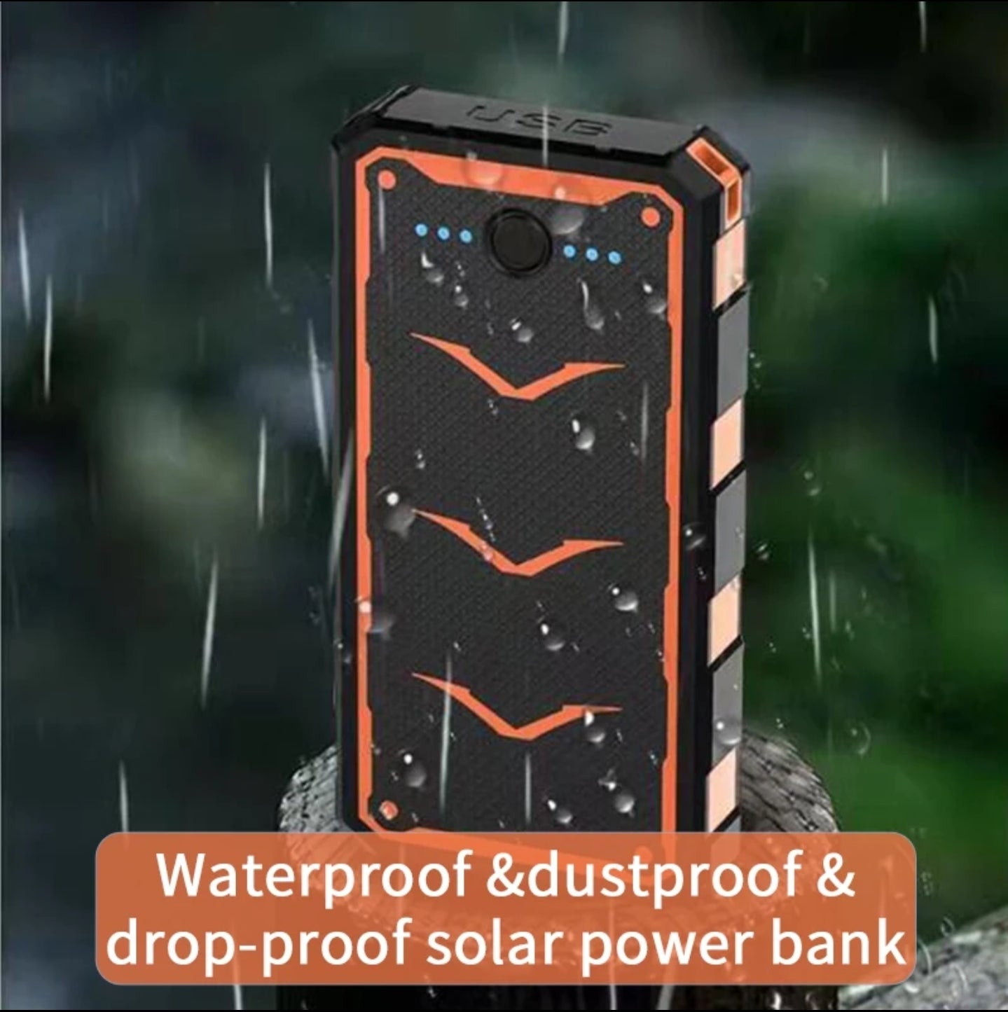 Portable Energy Waterproof Solar Power Bank (20000mAh) CE