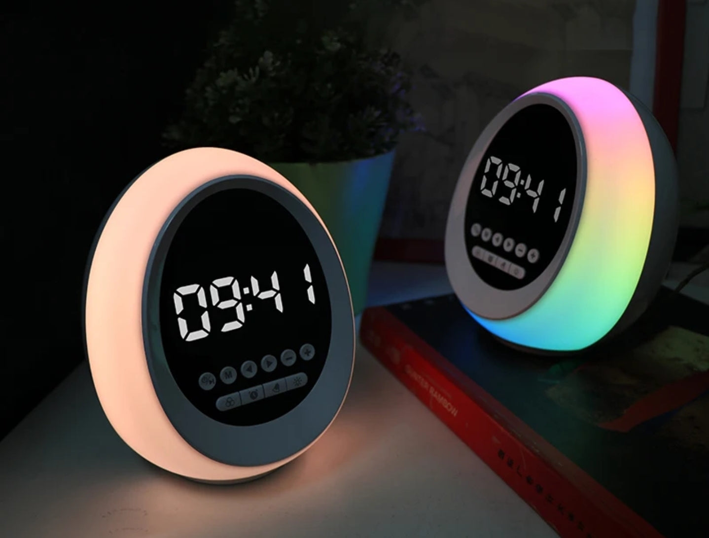 3-in-1 Clock Bluetooth Speaker, Clock & Night Light