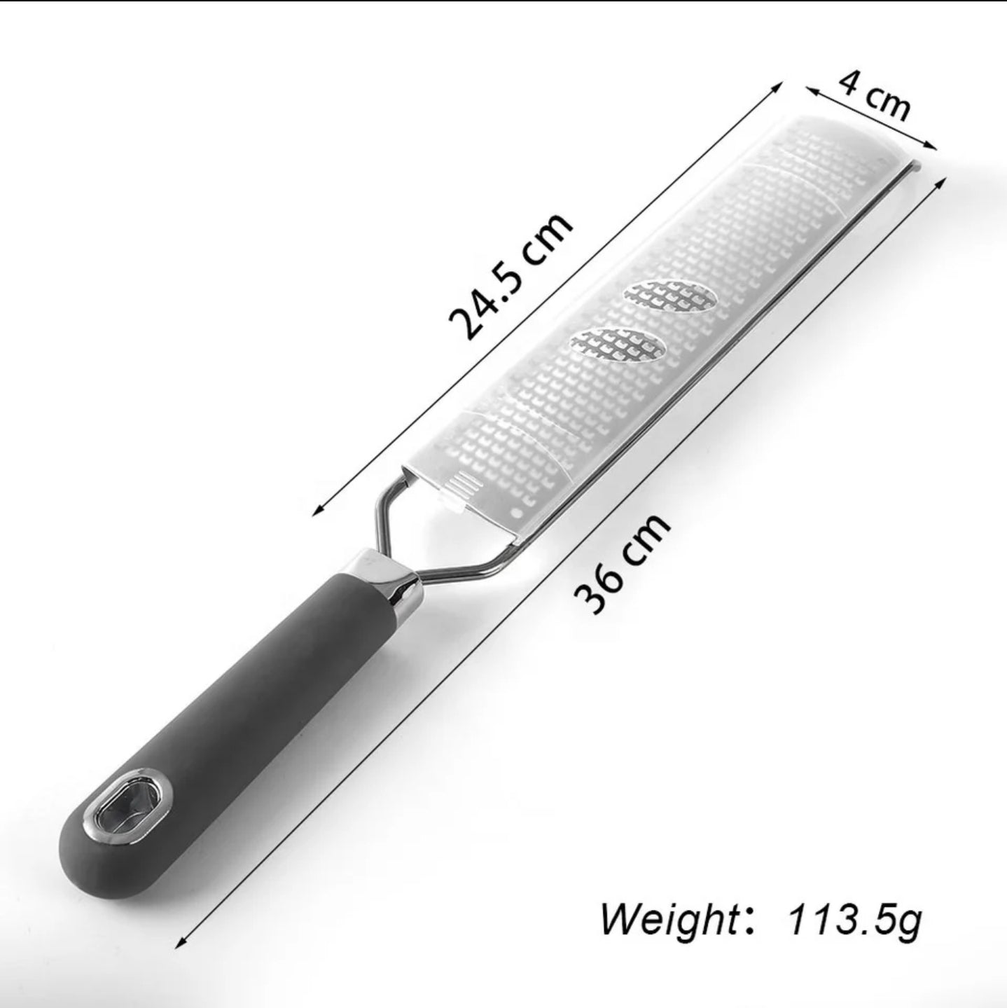 Stainless Steel Fine Zester with Pipe Handle