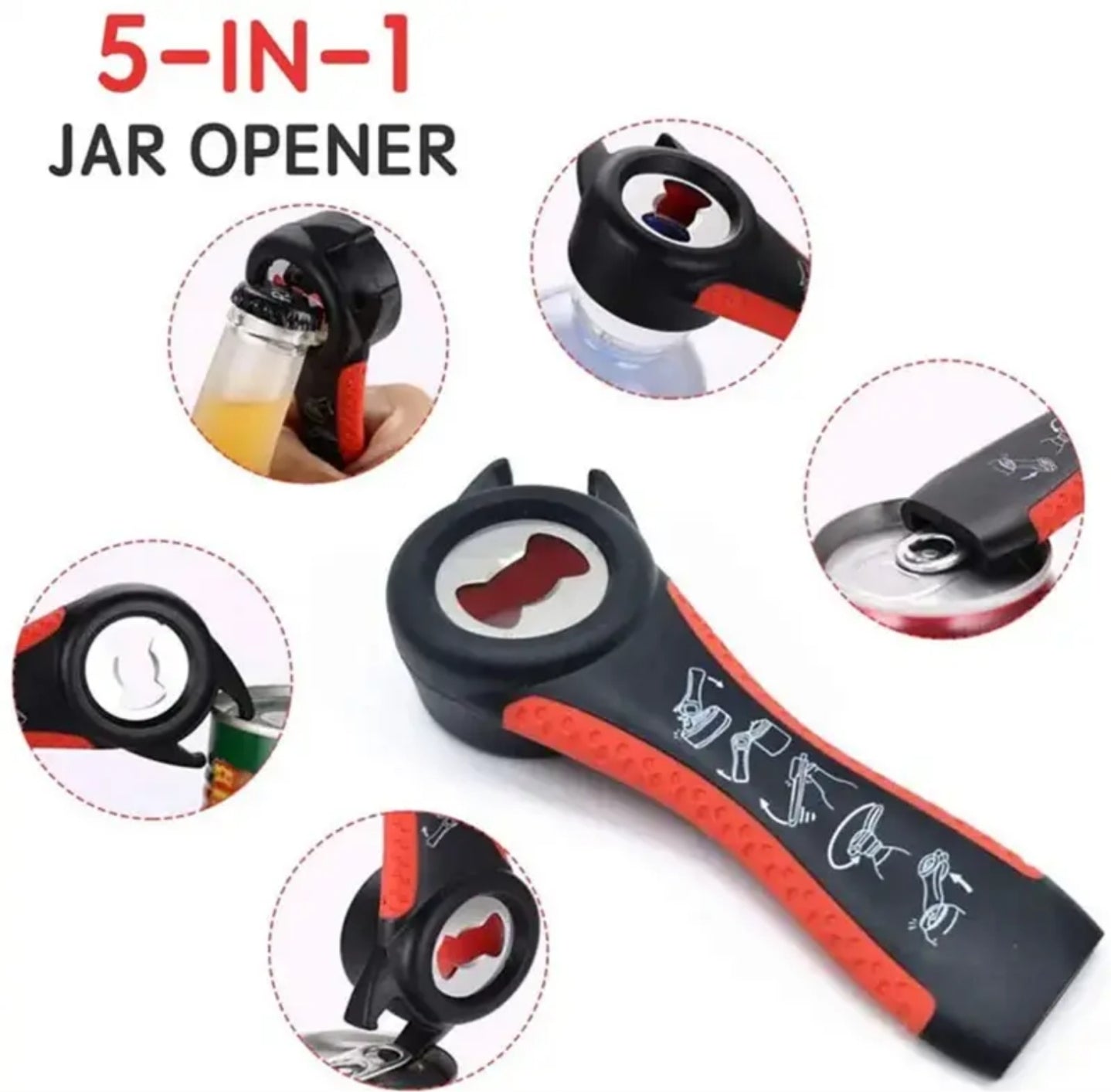 5-in-1 Multi-Function Bottle and Jar Opener