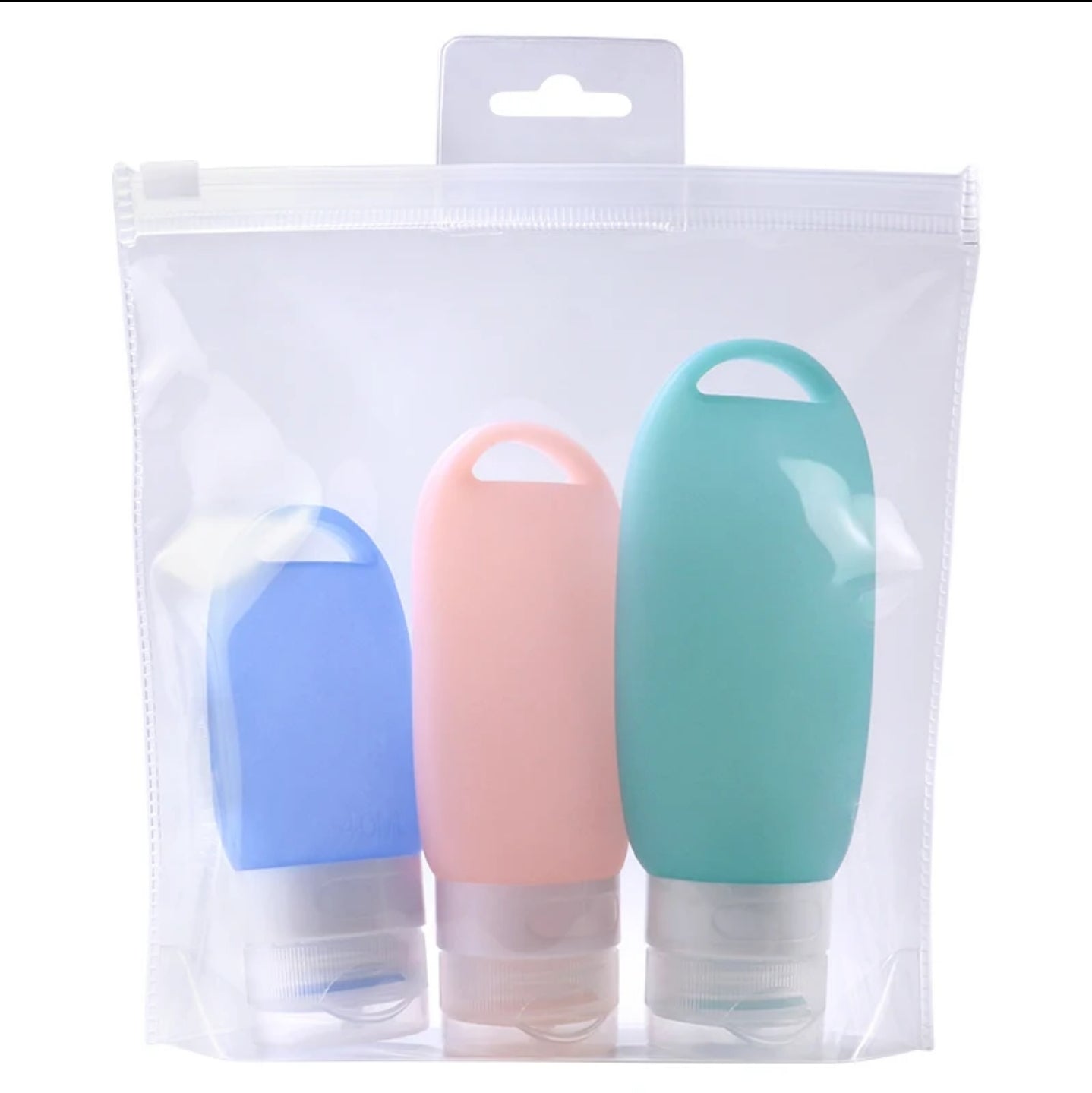 3/4 Travel Pack Portable & Extendable Leakproof Silicone Bottles - Refillable, Food Grade, Durable