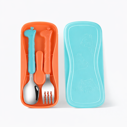Little Giraffe Kids Cutlery Set (2-Piece) + Travel Case