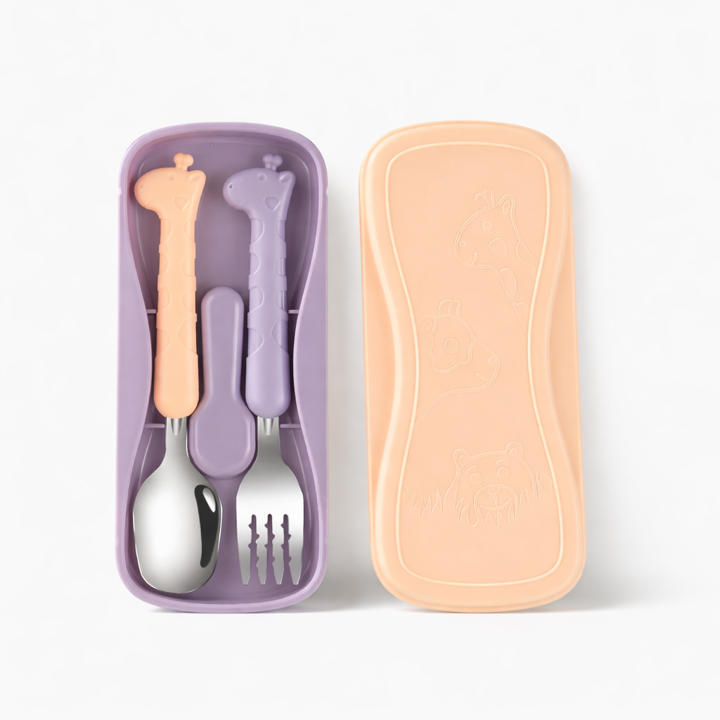 Little Giraffe Kids Cutlery Set (2-Piece) + Travel Case