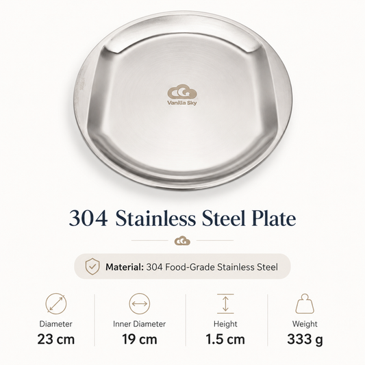 Classic Steel Dish - Premium 304 Stainless Steel