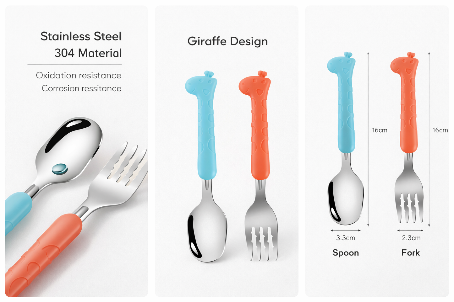 Little Giraffe Kids Cutlery Set (2-Piece) + Travel Case