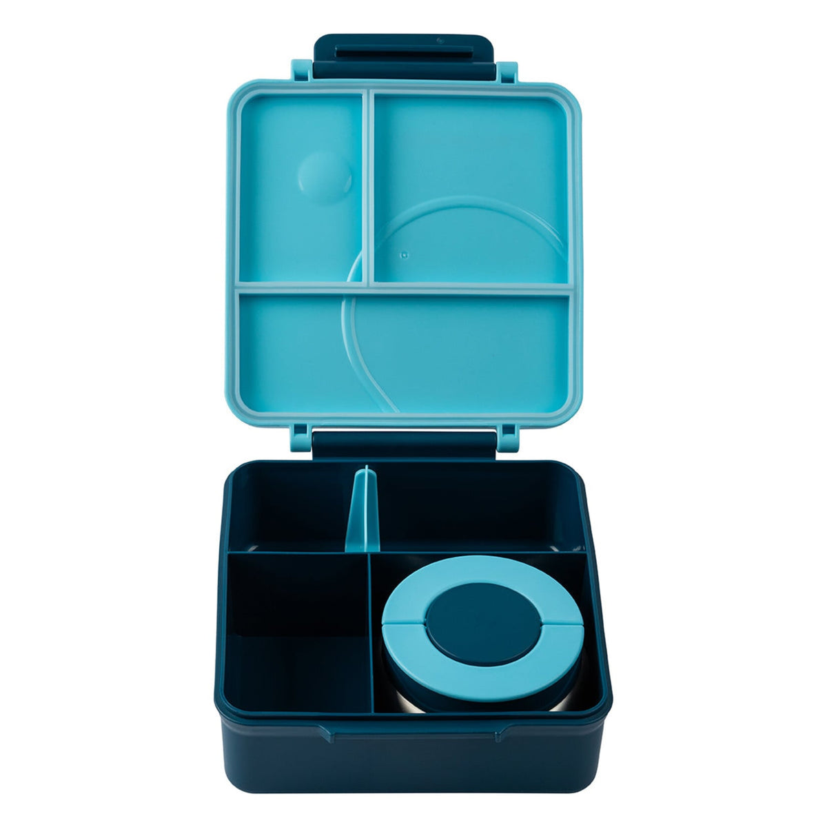 Bento Lunch Box with Insulated Food Jar – Pink & Blue