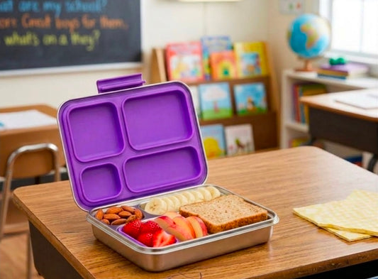 4-Compartment (1,250 ml) Stainless Steel Bento Box – Leak-Proof  Lunchbox, 4 colors available