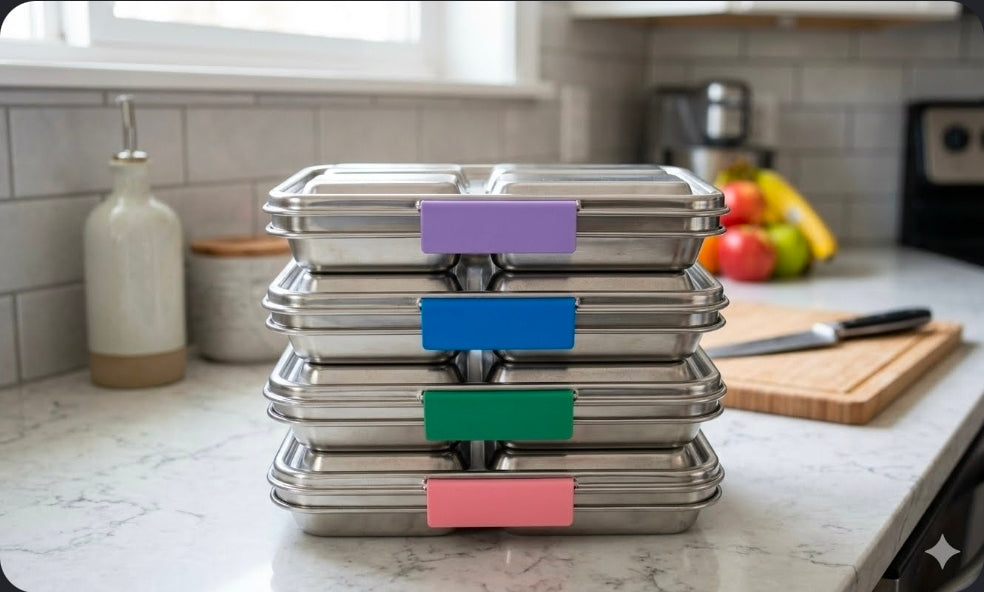 Premium Large 5-Compartment Stainless Steel Bento Box – Leak-Proof & Eco-Friendly 1240ml Kids & Adult Lunch Box