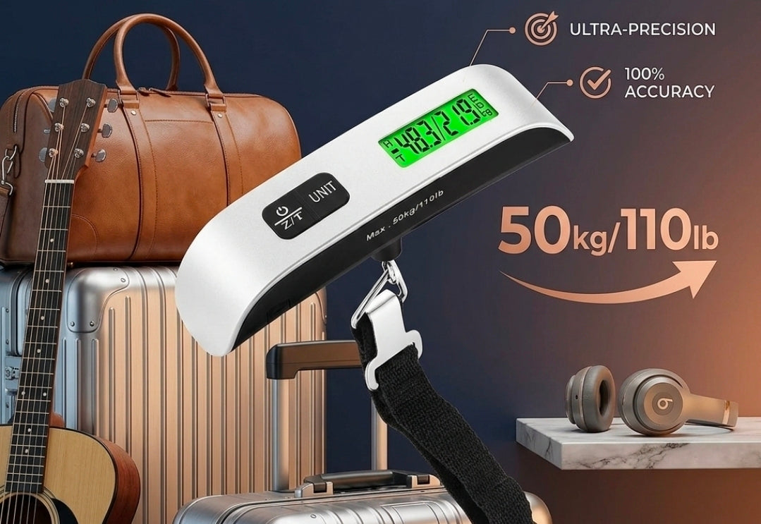 Digital Luggage Scale - 50kg/110lbs High Precision Portable Handheld Suitcase Weight Scale for Travel