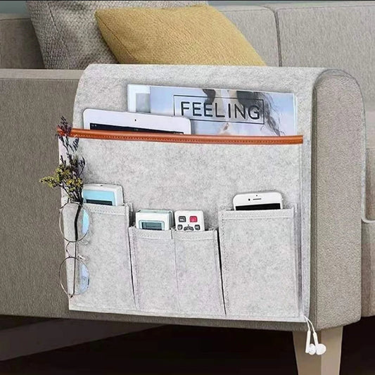 5-Pocket Hanging Sofa & Bed Organizer | Space-Saving Storage