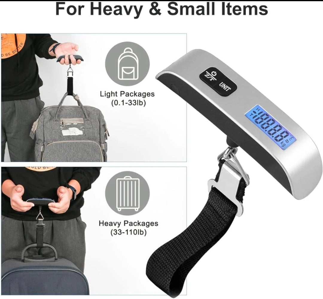 Digital Luggage Scale - 50kg/110lbs High Precision Portable Handheld Suitcase Weight Scale for Travel