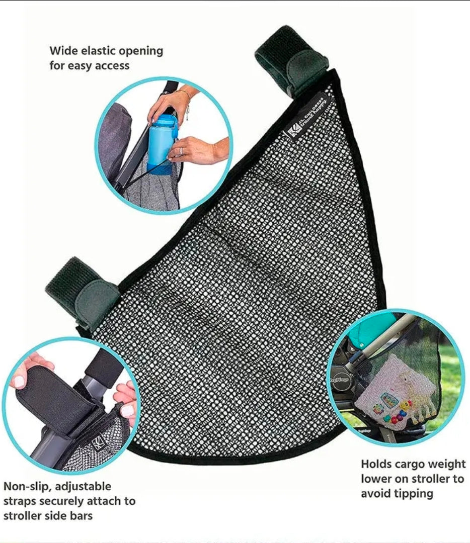 Hanging Mesh Baby Stroller Organizer Bag - Car Travel Storage