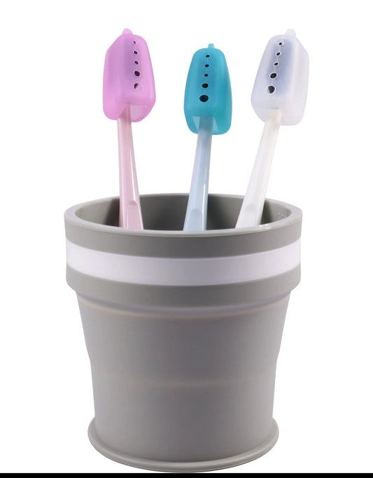 Silicone Toothbrush Head Cover – Dustproof, Waterproof Travel Accessory Set