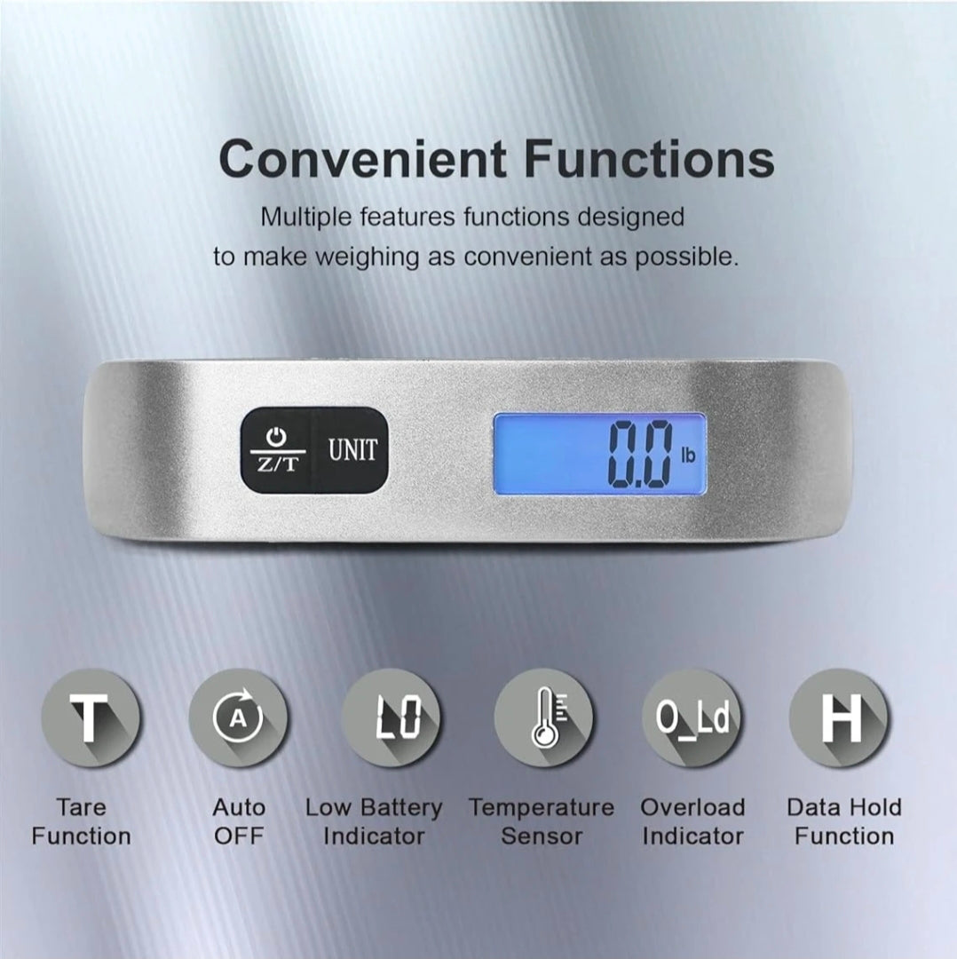Digital Luggage Scale - 50kg/110lbs High Precision Portable Handheld Suitcase Weight Scale for Travel