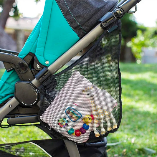 Hanging Mesh Baby Stroller Organizer Bag - Car Travel Storage