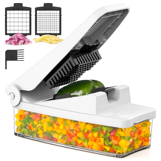 Vegetable Chopper & Easy Dicer | 7mm & 14mm Multi-Blade Salad Maker