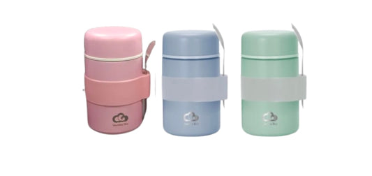 Kids Insulated Food Jar with Spoon – Stainless Steel, Leakproof & Portable 400 ml