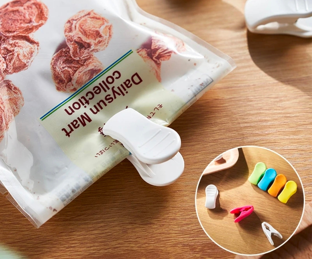 6-Piece Colorful Reusable Food Bag Clips | Multi-Use Snack & Paper Storage Clamps