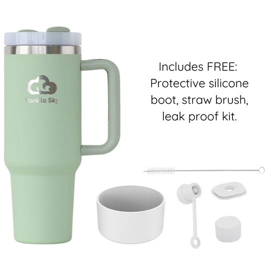 1200ml (40oz) Insulated Stainless Steel Tumbler with silicone boot