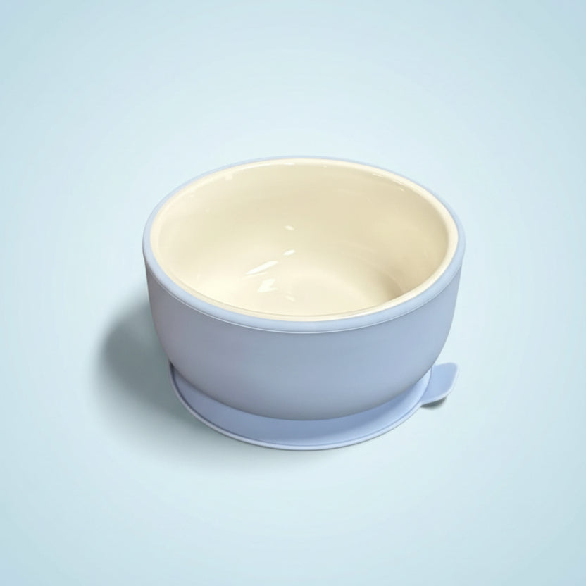 Ceramic Suction Baby Bowl with Protective Silicone Base | Dishwasher Safe Toddler Tableware