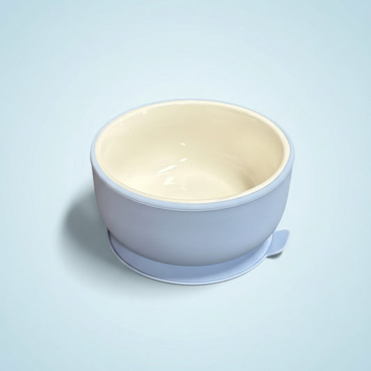 Ceramic Suction Baby Bowl with Protective Silicone Base | Dishwasher Safe Toddler Tableware