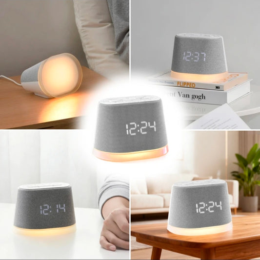 Smart Alarm Clock with White Noise Machine & Bluetooth Speaker