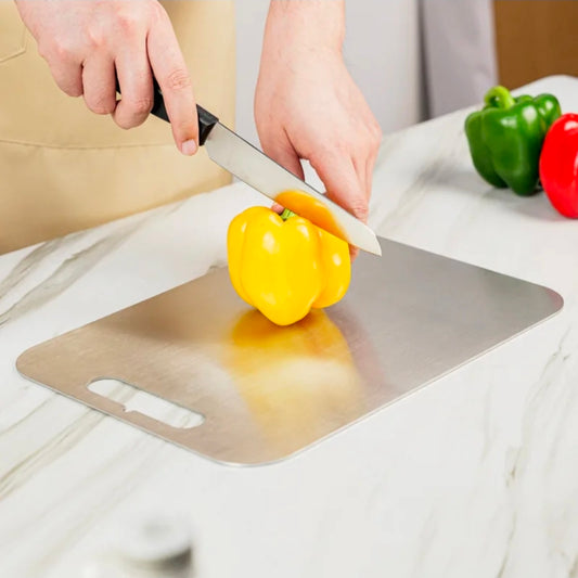 Double sided, premium SS304 Stainless Steel, multipurpose, hygienic Cutting Board (46x30x0.1cm)