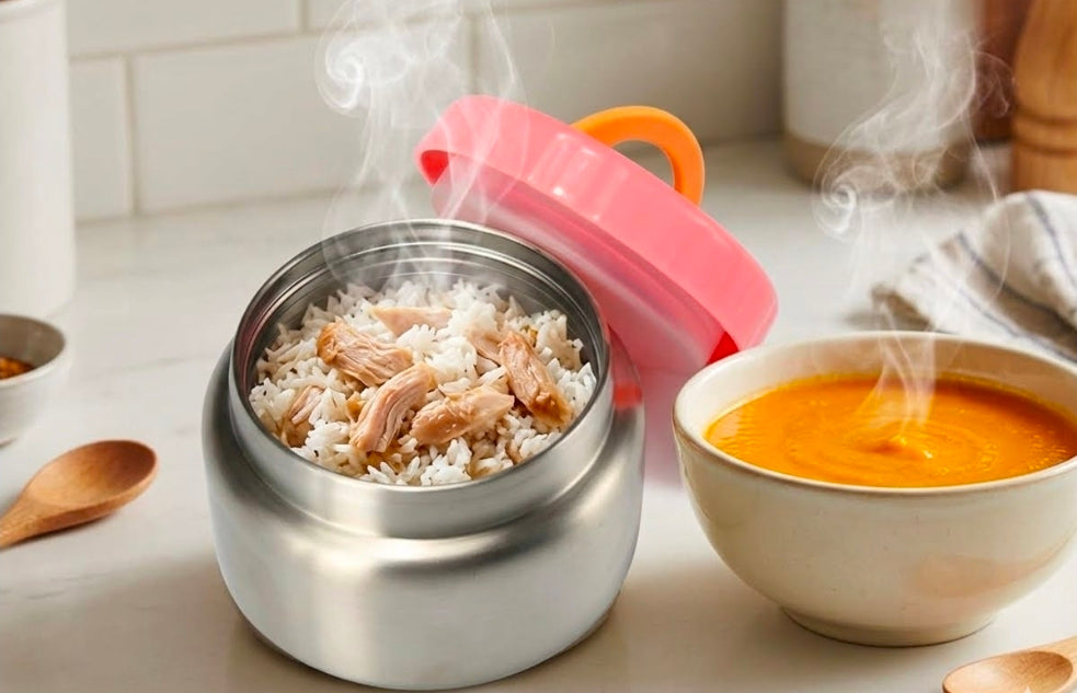 Premium SS304 Double-Wall Vacuum Insulated Food Jar for Kids - 8oz Leakproof Thermal Soup Thermos & Food Container with Locking Lid