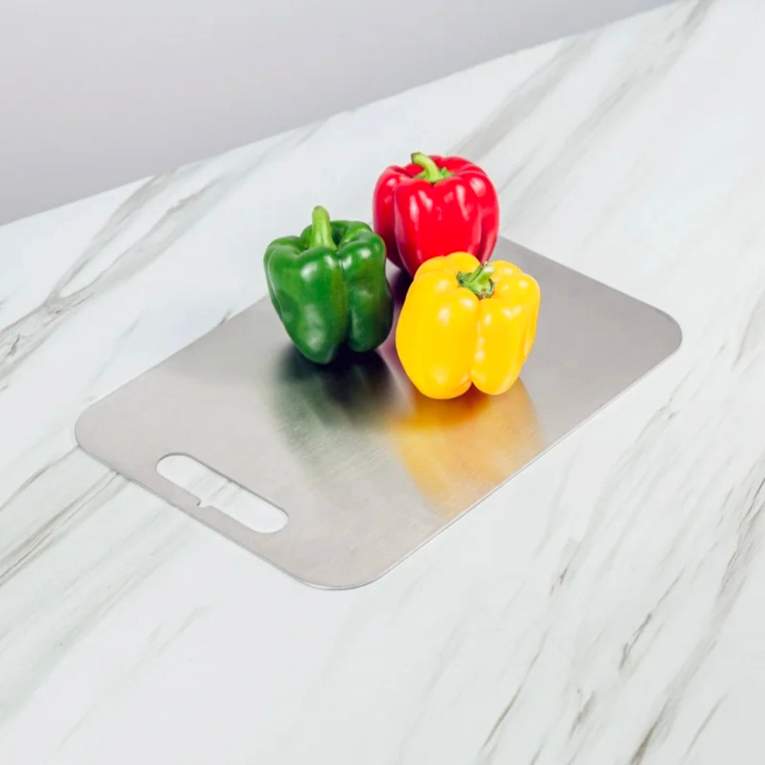 Double sided, premium SS304 Stainless Steel, multipurpose, hygienic Cutting Board (46x30x0.1cm)