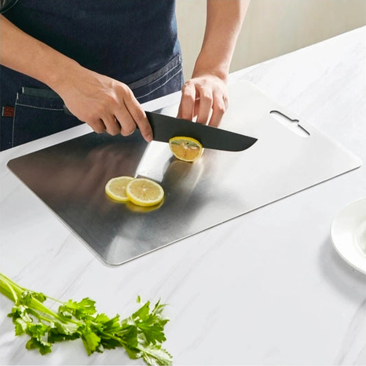 Double sided, premium SS304 Stainless Steel, multipurpose, hygienic Cutting Board (46x30x0.1cm)